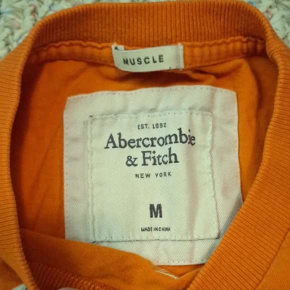 Abercrombie & Fitch Vibrant Orange Tee - Picture 2 of 2